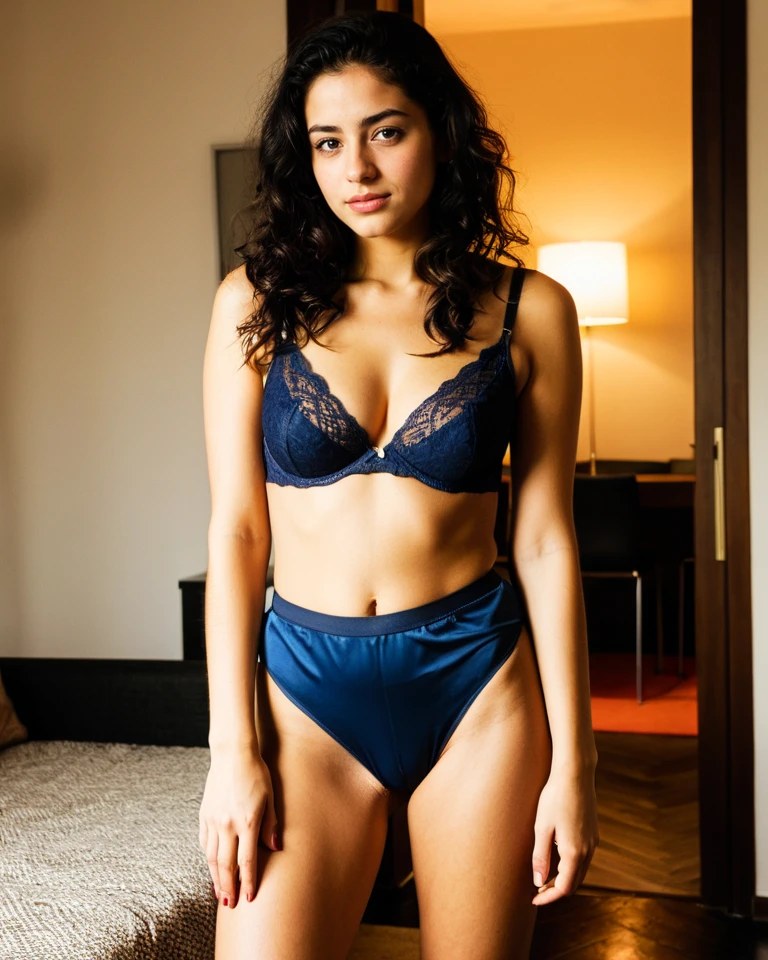Camila, berlin apartment evening, warm light, lifestyle editorial
